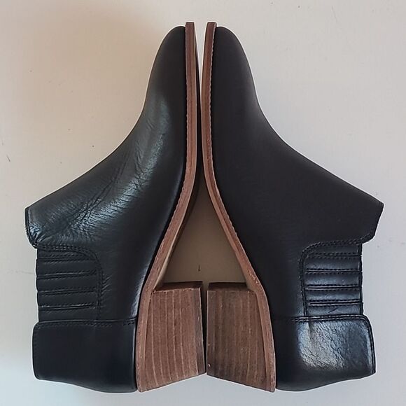 Madewell Sonia Low Leather Chelsea Booties Black Size 7 - Picture 9 of 14